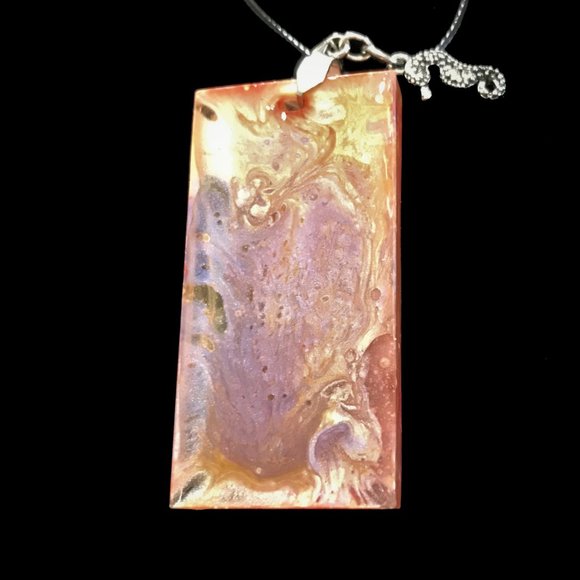 NWOT Wearable Art Resin Pendant, Resin Art - Picture 5 of 16
